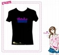  hot sale popular attractive adult sound activated t-shirt