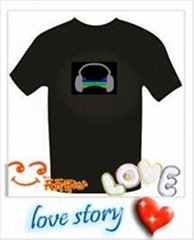  hot sale high quality any sizes shirt child with leds