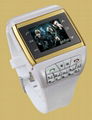 Q6 wrist watch phone with 1.33"Touch LCD,GSM Quadband,2.0MP Pinhole Camera.Suppo 5