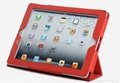 hot sale   Leather Case with stand for ipad best price 4
