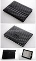 new style Plaid design leather case for  ipad   best price 2