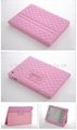 new style Plaid design leather case for  ipad   best price 4