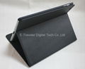 new style Three adjustable stand leather case  for  ipad   best price 2