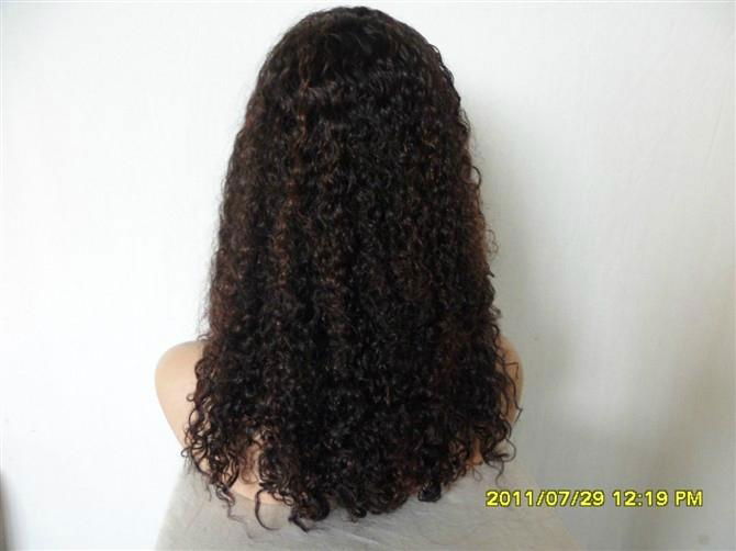 afro curly Human hair full lace wigs