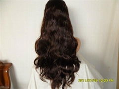 middle-wave Human hair full lace wigs