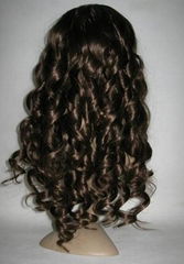 curly fashion style human hair lace wigs