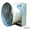 Cone exhaust fan for green house