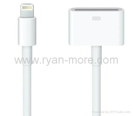 For iphone 5 lightning to 30 pin adapte