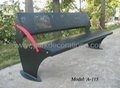 metal park bench