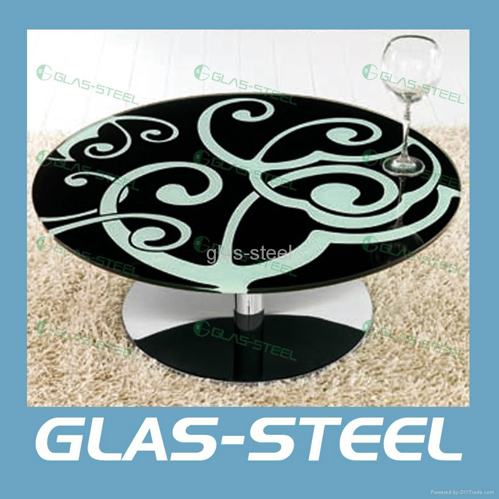 2012 New Online Home Furniture - Living Room Furniture - Round Modern Paint Glas