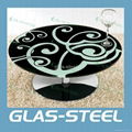 2012 New Online Home Furniture - Living Room Furniture - Round Modern Paint Glas