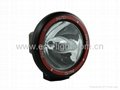 Popular 7inch HID offroad light with red ring,9-36V 55W,Eurobeam/Spotbeam 4