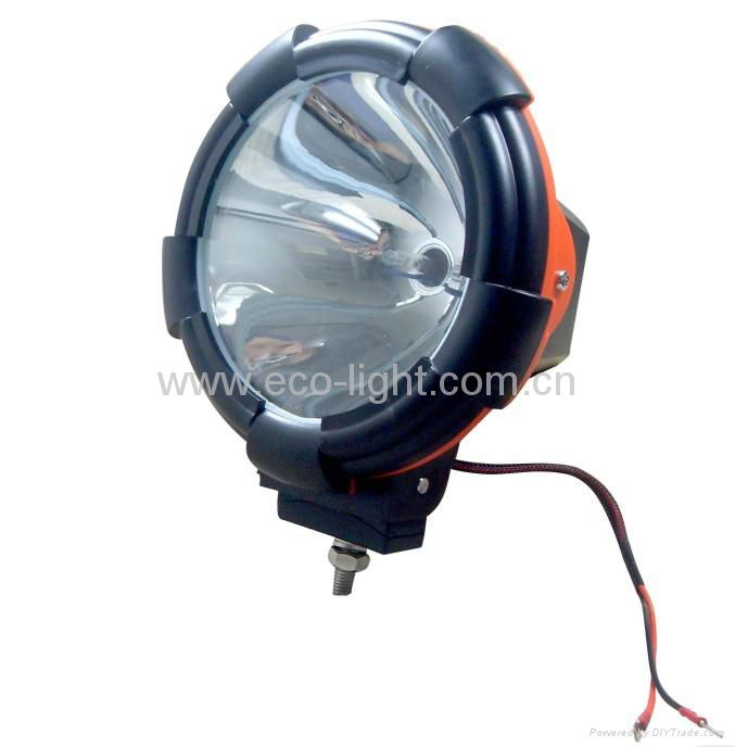 7inch HID driving light with orange trim,9-36V 55W 3