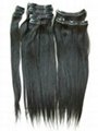 20 in straight clip in/on human hair extension 