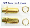 RCA Female to F Female Connector  1