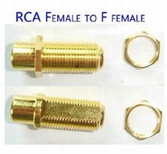 RCA Female to F Female Connector 