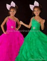 Charming A-line One-Shoulder Ruffles Little Girl's Pageant Dresses 2