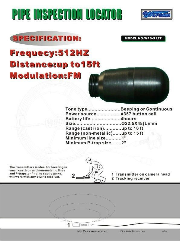 512hz receiver and sonde for underground drain sewer pipe inspection 4