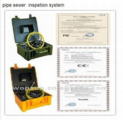 Waterproof IP68 pipe inspection camera system with DVR,keyboard,Skid