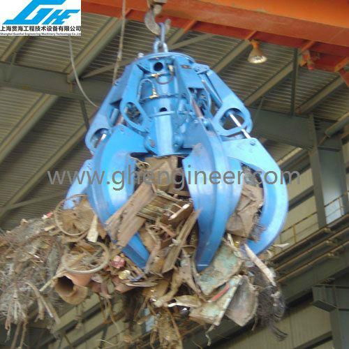 Motor/Electro Hydraulic Orange Peel Grab for Waste Steel&Garbage 4