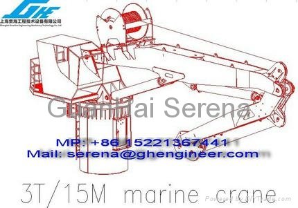 3.5T Hydraulic Knuckle Boom Marine Crane 2