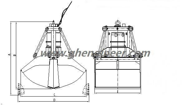 2-30m3 Electro-Hydraulic Clamshell Grab for Marine Usage 4