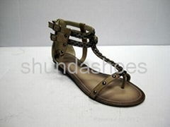 Comfortable fashion into color flat sandals 560-26