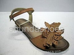 Comfortable fashion into color flat sandals 560-29