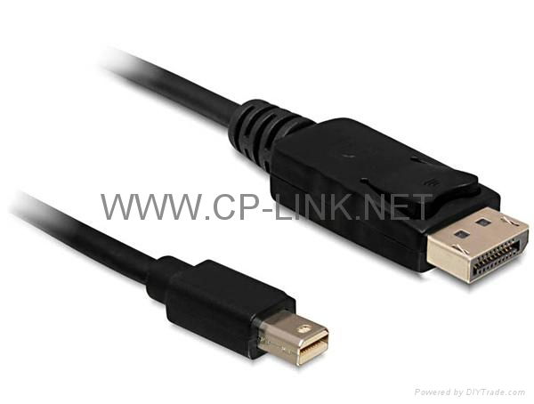 Mini DP Displayport Male to DP Displayport Male Cable Golden-plated 2