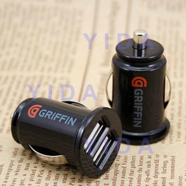 Griffin 2.1A Mini Bullet Dual USB Ports Car Charger for Apple iPad