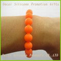 2012 pearl silicone bracelet with exist mould in many colors 4