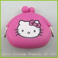 Hello kitty  shape silicone coin wallet pochi purse for girls 1