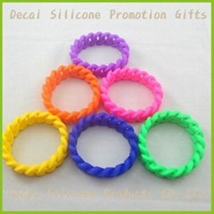 6pcs special silicone wristbands colorful