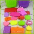 New arrival colorful silicone purse with strap for lady 5