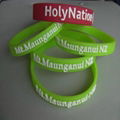 Embossed silicone wristband