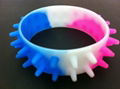 Colorfull  cheap silicone wristbands of spike 4