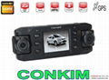 Dual Lens Car GPS Black Box DVR Recorder CKM-DC8000G 5