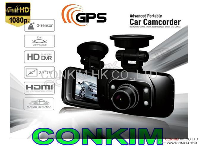 Original GS8000 HD1080P GPS Car Camcorder H.264 Ambarella 