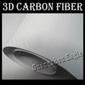 3D Carbon Fibre Vinyl Film White Carbon Fiber Car Sticker 2