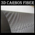 Silver 3D Carbon Fiber Vinyl Film Car