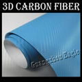 Light Blue 3D Carbon Fiber Vinyl Film