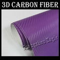 Purple 3D Carbon Fiber Vinyl Film Car