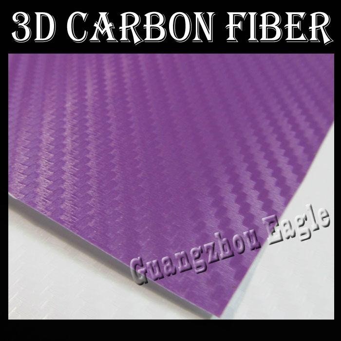 Purple 3D Carbon Fiber Vinyl Film Car Sticker  2