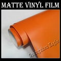 1.52x30m Orange Matte Vinyl Car Film Wrap 