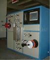 Optical fiber coloring and rewinding machine