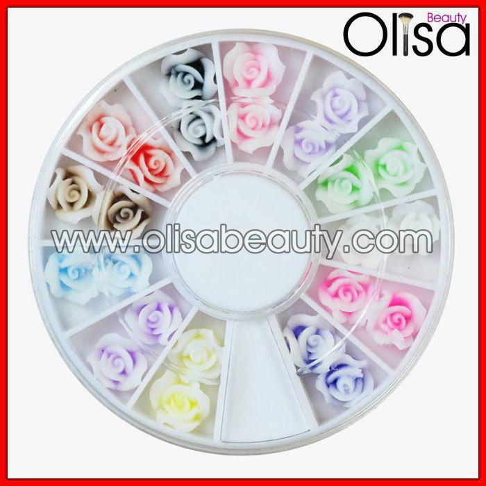 3D flower bow Resin nail art design nail decorator  5