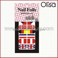 12 tips 3D flag nail sticker nail foil