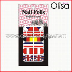 12 tips 3D flag nail sticker nail foil nail wraps