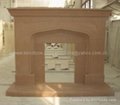 Beige Marble Fireplace Mantel,Fireplace Surround,Stone Fireplaces 2