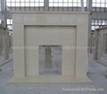 Beige Marble Fireplace Mantel,Fireplace Surround,Stone Fireplaces 5